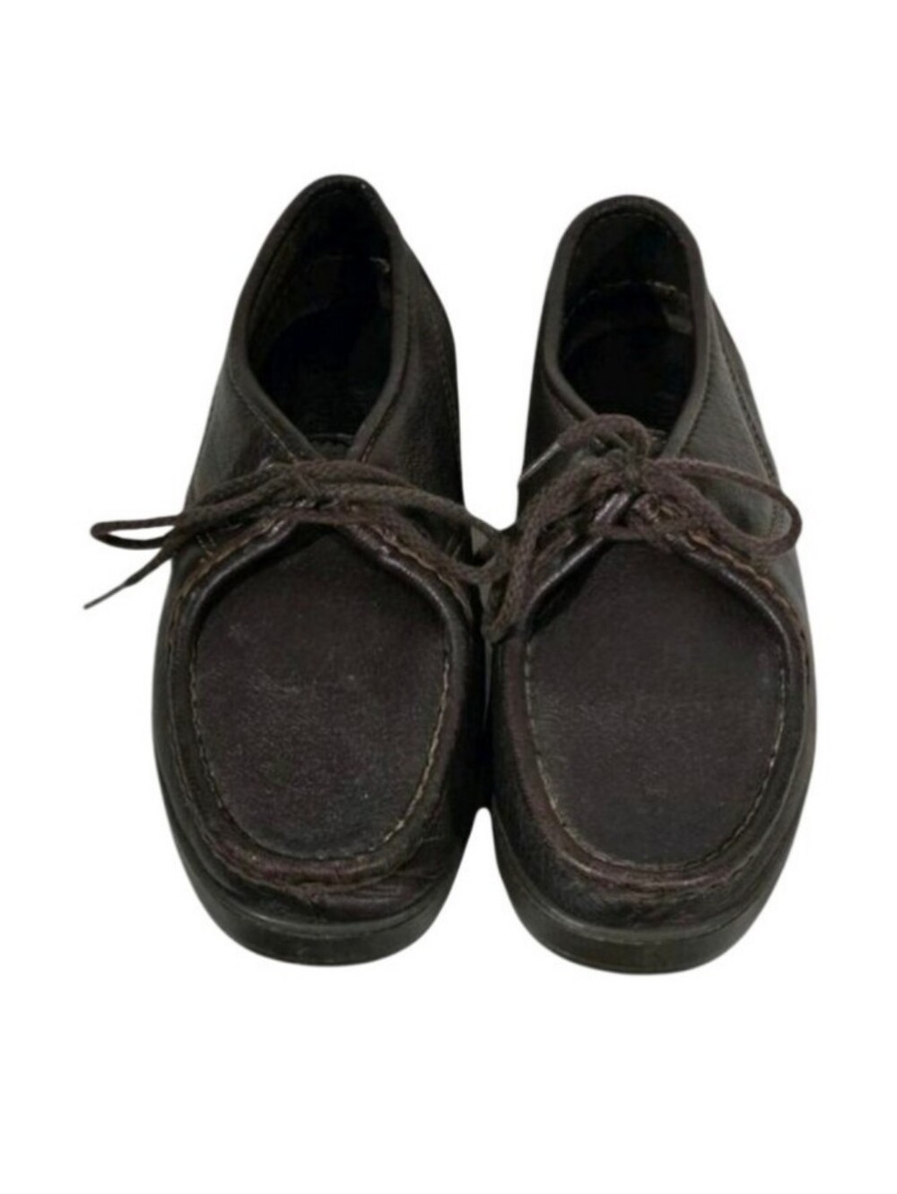 Minnetonka Men’s Brown Cowhide Leather Lace‑Up Moc Loafers Comfort Shoes-7. 5